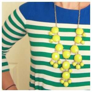 yellow Bubble statement necklace