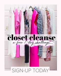 sign-up for the closet cleanse challenge