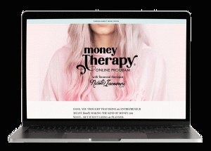 Nicole Iacovoni Money Therapy Program Sales Page Design by Shelley Elizabeth Designs