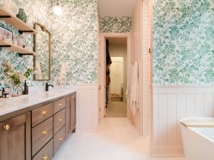 Cottage Inspired Bathroom Renovation Grandmillennial Interior Style
